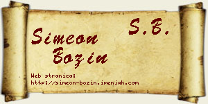 Simeon Božin vizit kartica